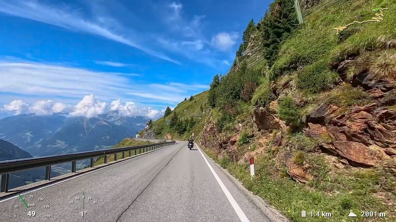 Day 5, Jaufenpass, going down the south side (Bill following Jeff)